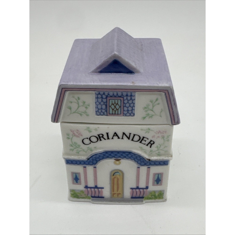 Vintage 1989 Lenox Spice Village Fine Porcelain CORIANDER Jar & Lid